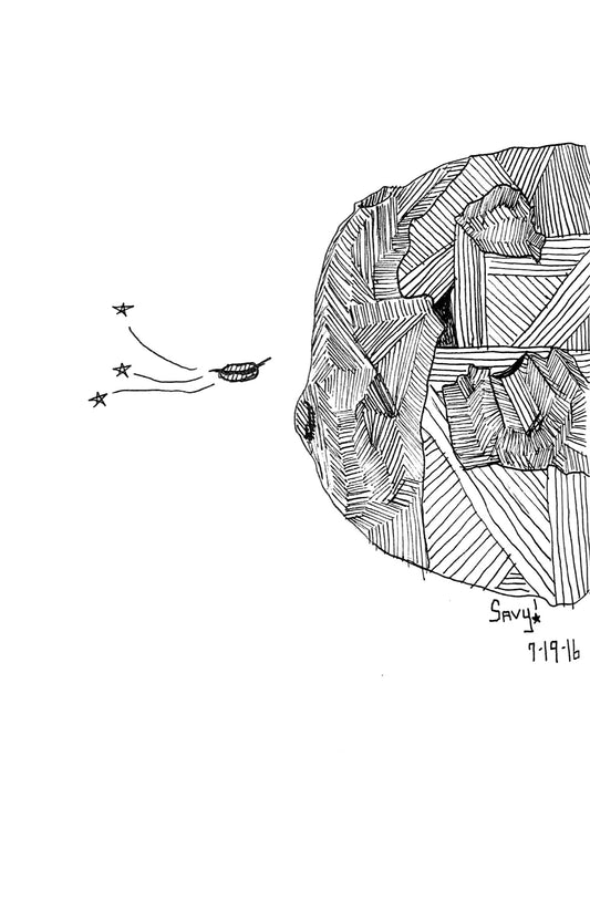 Off to the Moon [Postcard] image 0