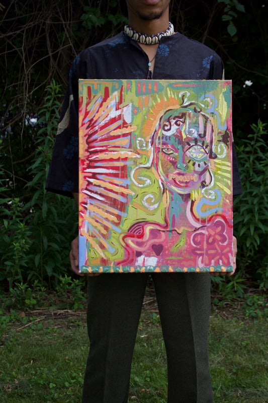 "Strawberry Matcha Overload" Original Painting