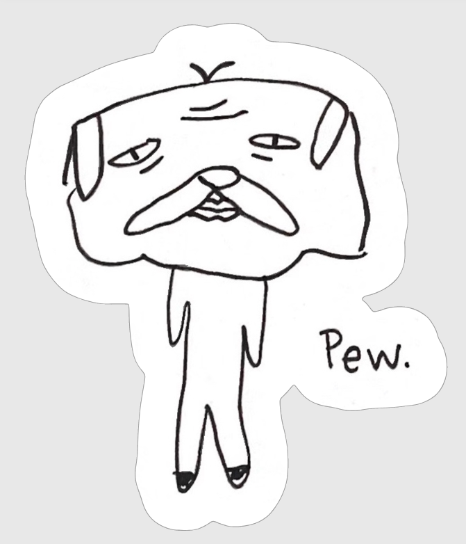 Pew Dawg Sticker image 0